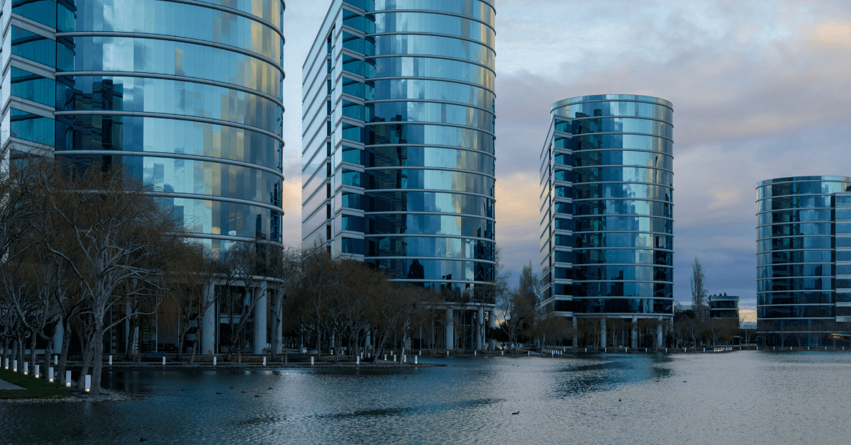 enterprise buildings on lake