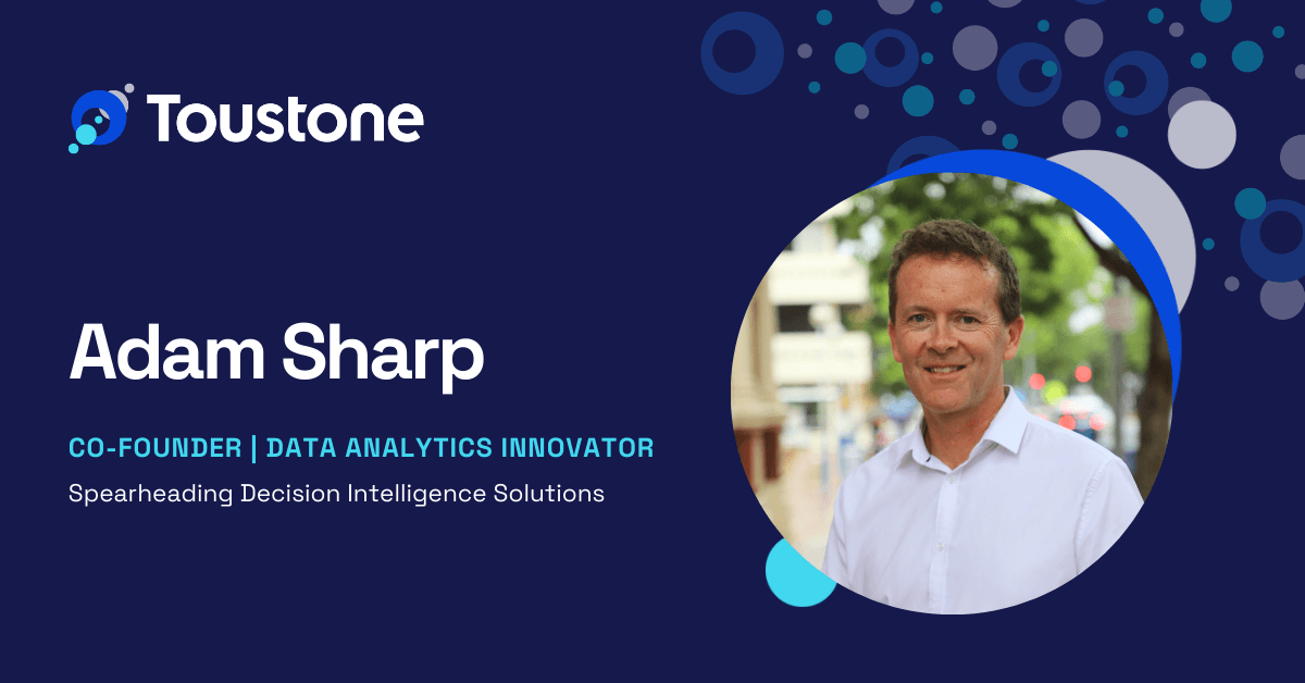 Book Adam Sharp as your next event speaker image with description of Adam's role and image